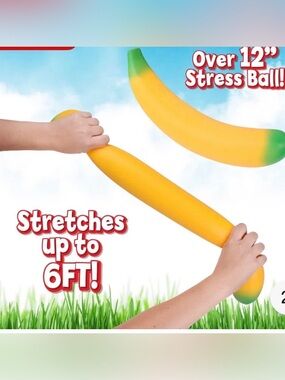 Stretchy Banana Kids Toy - Yellow